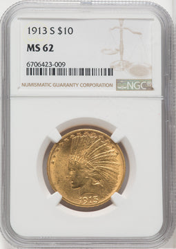 1913-S $10 Indian Eagle NGC MS62