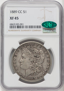 1889-CC $1 CAC Morgan Dollar NGC XF45