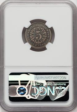1866 5C RAYS Proof Shield Nickel NGC PR65