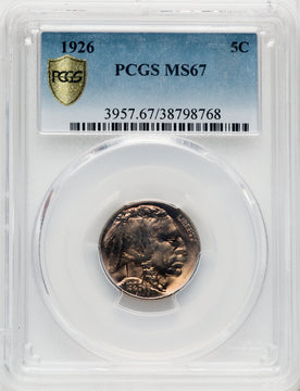 1926 5C Buffalo Nickel PCGS MS67