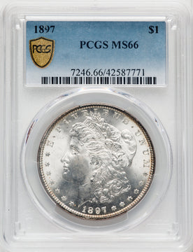 1897 $1 Morgan Dollar PCGS MS66