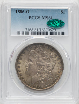 1886-O $1 CAC Morgan Dollar PCGS MS61
