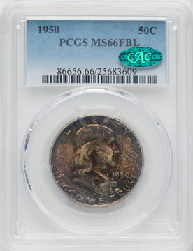1950 50C FL CAC Franklin Half Dollar PCGS MS66
