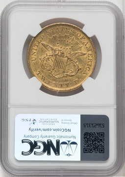 1851 $20 Liberty Double Eagle NGC AU55