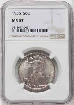 1936 50C Walking Liberty Half Dollar NGC MS67 (518973121)