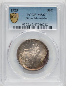 1925 50C Stone Mountain Commemorative Silver PCGS MS67