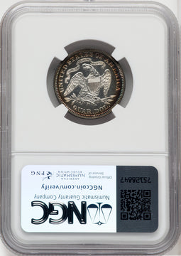 1877 25C CA Proof Seated Quarter NGC PR64