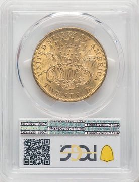 1873 $20 OPEN 3 CAC Liberty Double Eagle PCGS MS61 (766306014)