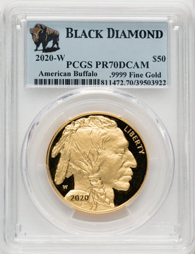 2020-W 1 Oz Gold Buffalo PCGS PR70DCAM