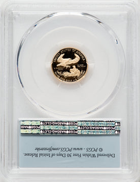 2021-W $5 Tenth Ounce Gold Eagle Type One First Strike FS Flag PCGS PR70