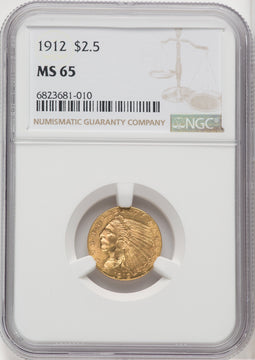 1912 $2.50 Indian Quarter Eagle NGC MS65 (762849013)