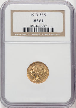 1913 $2.50 Indian Quarter Eagle NGC MS62 (765240004)
