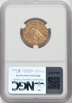 1908-S $5 Indian Half Eagle NGC AU50