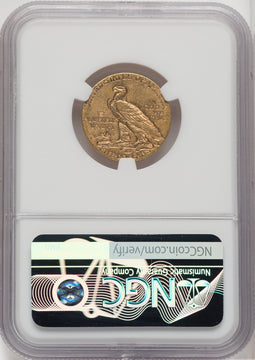 1911-S $5 Indian Half Eagle NGC AU53
