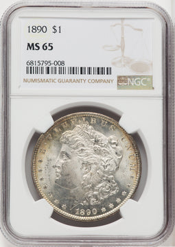 1890 $1 Morgan Dollar NGC MS65
