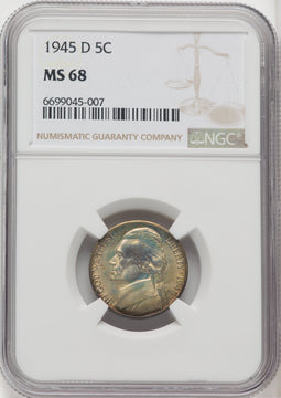 1945-D 5C Jefferson Nickel NGC MS68