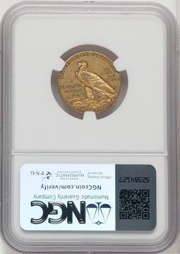 1909-S $5 Indian Half Eagle NGC AU50