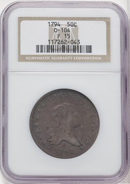 1794 50C O-104 Early Half Dollar NGC 15