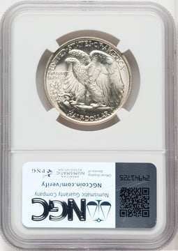 1937 50C Walking Liberty Half Dollar NGC MS67