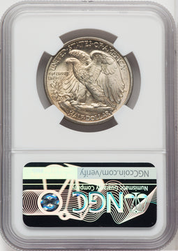 1937 50C Walking Liberty Half Dollar NGC MS66+