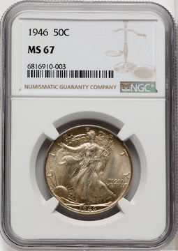 1946 50C Walking Liberty Half Dollar NGC MS67 (518925024)