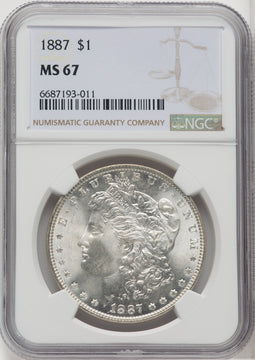 1887 $1 Morgan Dollar NGC MS67 (518925036)