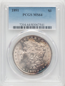 1891 $1 Morgan Dollar PCGS MS64 (766680027)