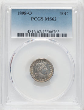 1898-O 10C Barber Dime PCGS MS62