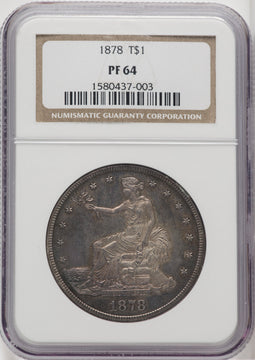 1878 T$1 Proof Trade Dollar NGC PR64