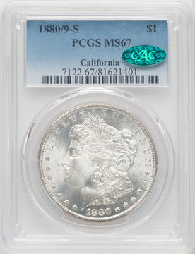 1880/9-S $1 CAC Morgan Dollar PCGS MS67