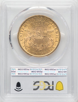 1896 $20 Repunched Date FS-301 Liberty Double Eagle PCGS MS61