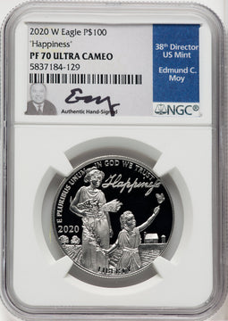 2020-W $100 One Ounce Platinum Eagle Happiness PRDC NGC PF70 (766831002)