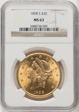 1898-S $20 Liberty Double Eagle NGC MS63 (765619006)