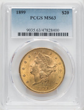 1899 $20 Liberty Double Eagle PCGS MS63 (171367392)