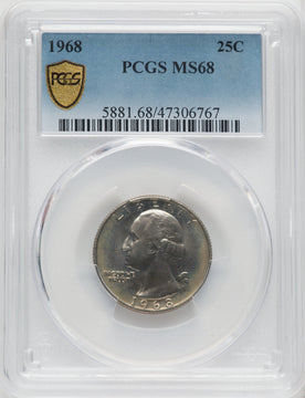 1968 25C Washington Quarter PCGS MS68