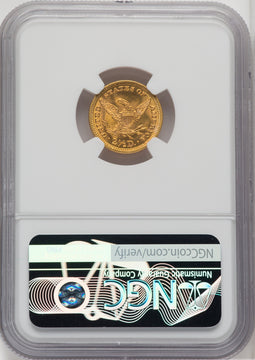 1888 $2.50 Green Label Liberty Quarter Eagle NGC MS66