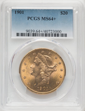 1901 $20 PCGS Plus Liberty Double Eagle PCGS MS64+