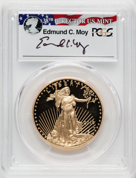 2016-W $50 One-Ounce Gold Eagle 30th Anniversary FDI Moy Signature PCGS PR70