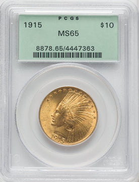 1915 $10 Indian Eagle PCGS MS65