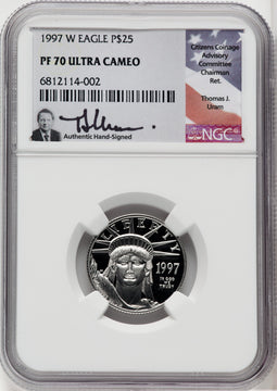 1997-W $25 Quarter-Ounce Platinum Eagle Statue of Liberty NGC PF70 (767126002)