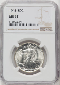 1943 50C Walking Liberty Half Dollar NGC MS67 (766923040)