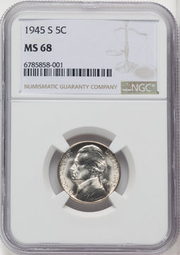 1945-S 5C Jefferson Nickel NGC MS68 (519054019)