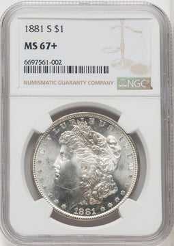 1881-S $1 Morgan Dollar NGC MS67+ (766915001)