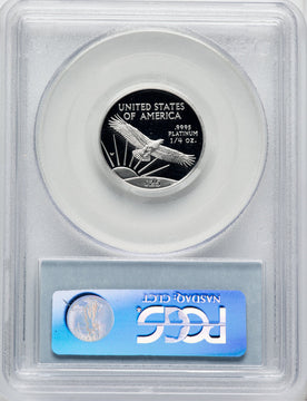1997-W $25 Quarter-Ounce Platinum Eagle Statue of Liberty Blue Gradient PCGS PR70