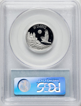 1998-W $25 Quarter-Ounce Platinum Eagle Statue of Liberty Blue Gradient PCGS PR70