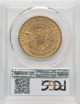 1861 $20 CAC Liberty Double Eagle PCGS AU55