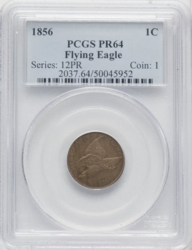 1856 1C Proof Flying Eagle Cent PCGS PR64