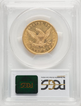 1857-S $10 CAC Liberty Eagle PCGS AU58