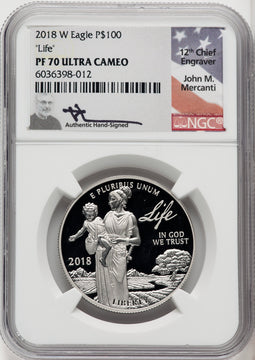 2018-W $100 One Ounce Platinum Eagle Life NGC PF70 (767266085)