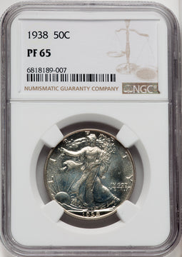 1938 50C Proof Walking Liberty Half Dollar NGC PR65